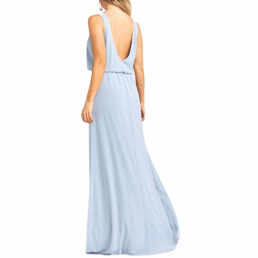 SMYM Kendall maxi dress in Silver Luxe bridesmaid length - Picture 8 of 8